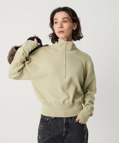 BEAUTY&YOUTH UNITED ARROWS / ビューティー&ユース ユナイテッドアローズ ニット・セーター | コットンカシミヤ ハーフジッププルオーバー ウォッシャブル