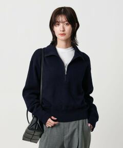 BEAUTY&YOUTH UNITED ARROWS / ビューティー&ユース ユナイテッドアローズ ニット・セーター | コットンカシミヤ ハーフジッププルオーバー ウォッシャブル