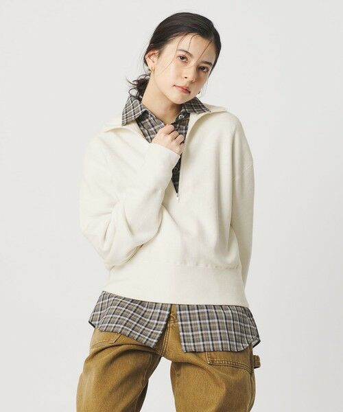 BEAUTY&YOUTH UNITED ARROWS / ビューティー&ユース ユナイテッドアローズ ニット・セーター | コットンカシミヤ ハーフジッププルオーバー ウォッシャブル | 詳細2