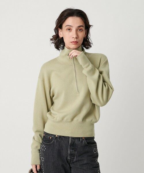 BEAUTY&YOUTH UNITED ARROWS / ビューティー&ユース ユナイテッドアローズ ニット・セーター | コットンカシミヤ ハーフジッププルオーバー ウォッシャブル | 詳細8