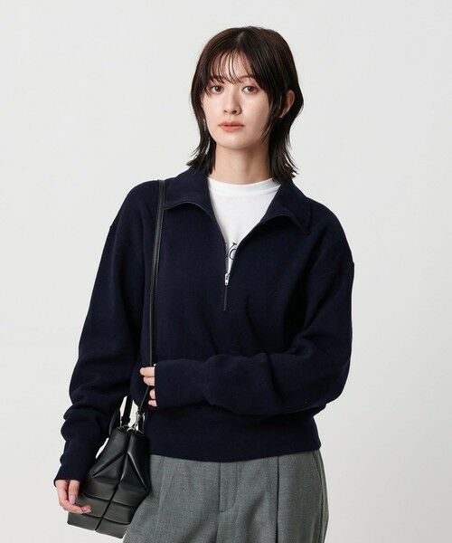 BEAUTY&YOUTH UNITED ARROWS / ビューティー&ユース ユナイテッドアローズ ニット・セーター | コットンカシミヤ ハーフジッププルオーバー ウォッシャブル | 詳細24