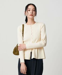 BEAUTY&YOUTH UNITED ARROWS / ビューティー&ユース ユナイテッドアローズ ニット・セーター | 【WEB限定 Wardrobe DAILY MINIMAL】ペプラム2WAY リブニットプルオーバー ウォッシャブル