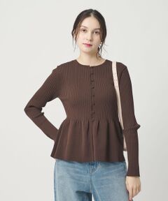 BEAUTY&YOUTH UNITED ARROWS / ビューティー&ユース ユナイテッドアローズ ニット・セーター | 【WEB限定 Wardrobe DAILY MINIMAL】ペプラム2WAY リブニットプルオーバー ウォッシャブル