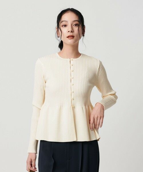 BEAUTY&YOUTH UNITED ARROWS / ビューティー&ユース ユナイテッドアローズ ニット・セーター | 【WEB限定 Wardrobe DAILY MINIMAL】ペプラム2WAY リブニットプルオーバー ウォッシャブル | 詳細3