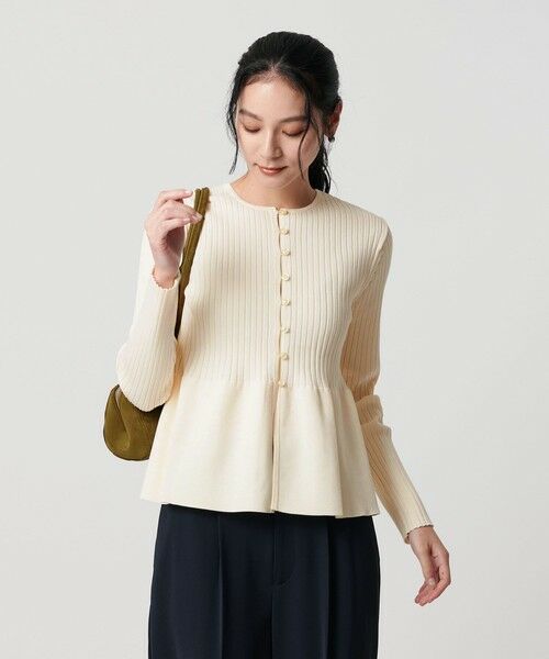 BEAUTY&YOUTH UNITED ARROWS / ビューティー&ユース ユナイテッドアローズ ニット・セーター | 【WEB限定 Wardrobe DAILY MINIMAL】ペプラム2WAY リブニットプルオーバー ウォッシャブル | 詳細2