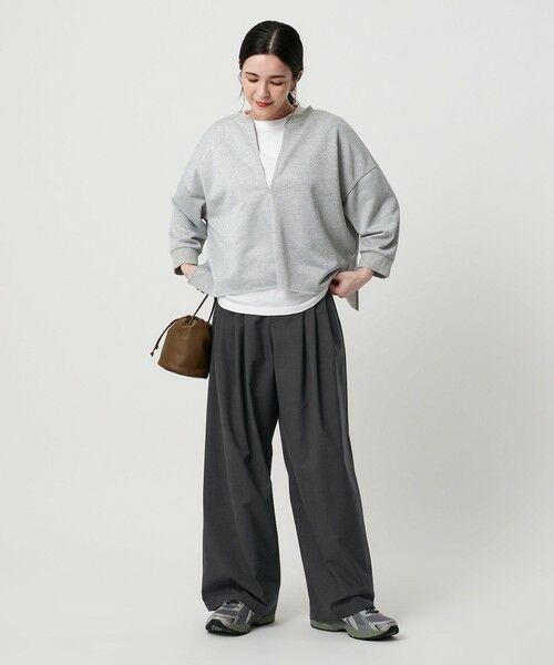 BEAUTY&YOUTH UNITED ARROWS / ビューティー&ユース ユナイテッドアローズ その他パンツ | 毛ポリエステルブレンド ワイドタックパンツ | 詳細3