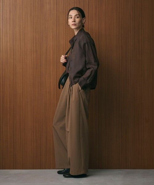 BEAUTY&YOUTH UNITED ARROWS / ビューティー&ユース ユナイテッドアローズ その他パンツ | 毛ポリエステルブレンド ワイドタックパンツ | 詳細18