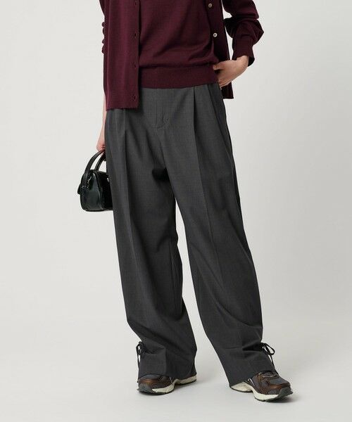 BEAUTY&YOUTH UNITED ARROWS / ビューティー&ユース ユナイテッドアローズ スラックス・ドレスパンツ | へムリボン パンツ ウォッシャブル | 詳細1