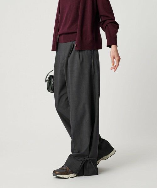BEAUTY&YOUTH UNITED ARROWS / ビューティー&ユース ユナイテッドアローズ スラックス・ドレスパンツ | へムリボン パンツ ウォッシャブル | 詳細2