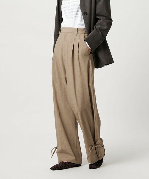 BEAUTY&YOUTH UNITED ARROWS / ビューティー&ユース ユナイテッドアローズ スラックス・ドレスパンツ | へムリボン パンツ ウォッシャブル | 詳細6