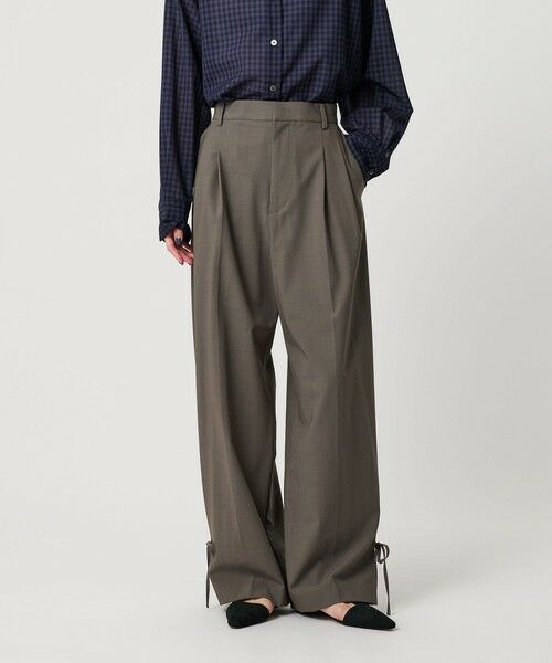 BEAUTY&YOUTH UNITED ARROWS / ビューティー&ユース ユナイテッドアローズ スラックス・ドレスパンツ | へムリボン パンツ ウォッシャブル | 詳細18
