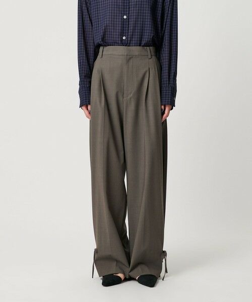 BEAUTY&YOUTH UNITED ARROWS / ビューティー&ユース ユナイテッドアローズ スラックス・ドレスパンツ | へムリボン パンツ ウォッシャブル | 詳細23