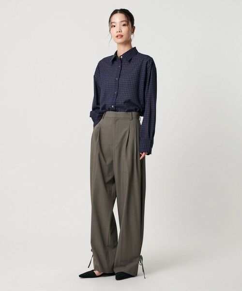 BEAUTY&YOUTH UNITED ARROWS / ビューティー&ユース ユナイテッドアローズ スラックス・ドレスパンツ | へムリボン パンツ ウォッシャブル | 詳細20