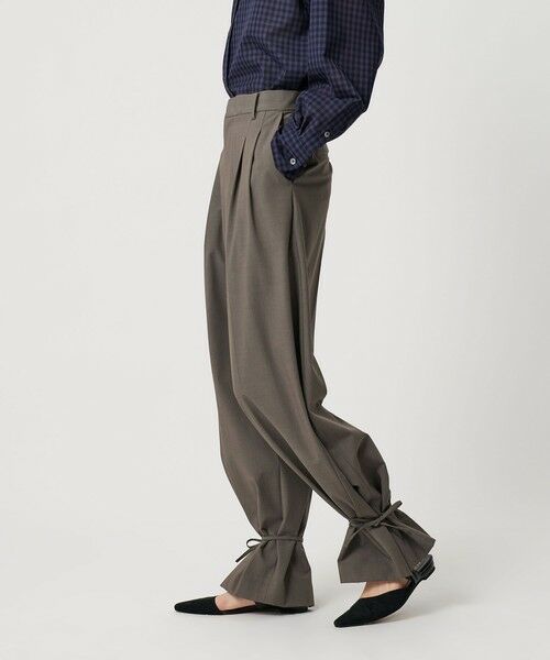 BEAUTY&YOUTH UNITED ARROWS / ビューティー&ユース ユナイテッドアローズ スラックス・ドレスパンツ | へムリボン パンツ ウォッシャブル | 詳細22