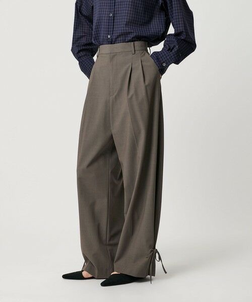 BEAUTY & YOUTH UNITED ARROWS/ビューティー&ユース ユナイテッドアローズ へムリボン パンツ ウォッシャブル OLIVE M BEAUTY & YOUTH UNITED ARROWS/ビューティー&ユース ユナイテッドアローズ へムリボン パンツ ウォッシャブル OLIVE M