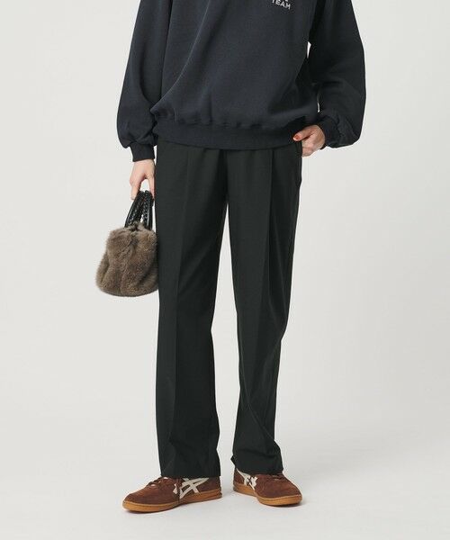 BEAUTY&YOUTH UNITED ARROWS / ビューティー&ユース ユナイテッドアローズ スラックス・ドレスパンツ | タックテーパードパンツ ウォッシャブル | 詳細1