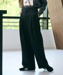 BEAUTY&YOUTH UNITED ARROWS / ビューティー&ユース ユナイテッドアローズ その他パンツ | ツイードライク バックゴムワイドパンツ ウォッシャブル