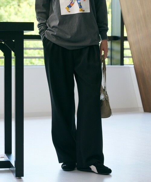 BEAUTY&YOUTH UNITED ARROWS / ビューティー&ユース ユナイテッドアローズ その他パンツ | ツイードライク バックゴムワイドパンツ ウォッシャブル | 詳細3