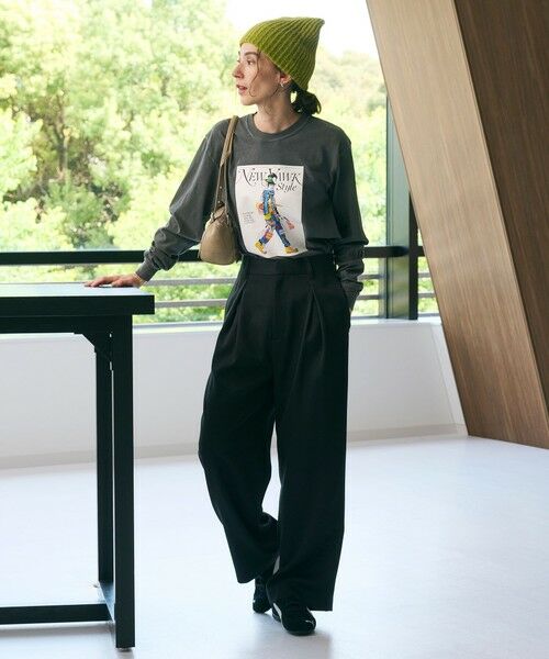 BEAUTY&YOUTH UNITED ARROWS / ビューティー&ユース ユナイテッドアローズ その他パンツ | ツイードライク バックゴムワイドパンツ ウォッシャブル | 詳細4