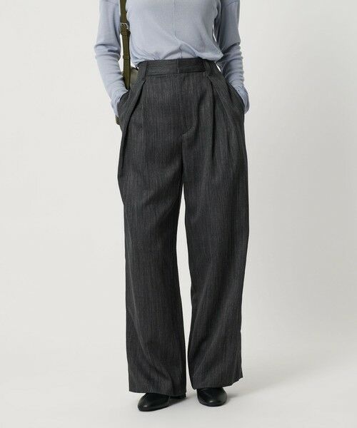 BEAUTY&YOUTH UNITED ARROWS / ビューティー&ユース ユナイテッドアローズ その他パンツ | ツイードライク バックゴムワイドパンツ ウォッシャブル | 詳細11