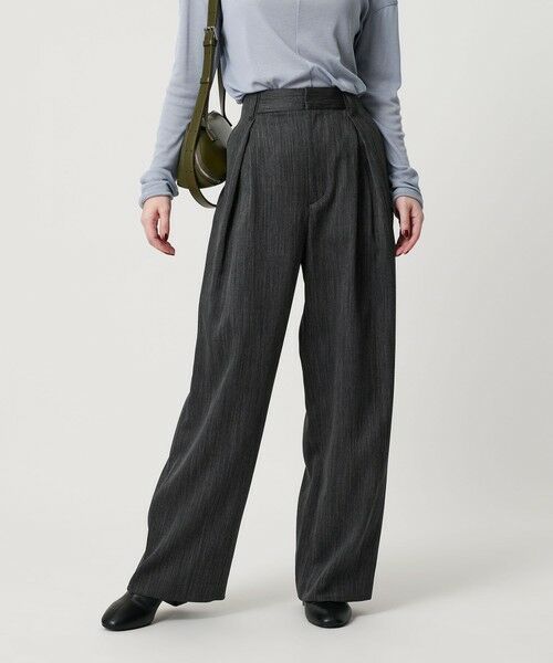 BEAUTY&YOUTH UNITED ARROWS / ビューティー&ユース ユナイテッドアローズ その他パンツ | ツイードライク バックゴムワイドパンツ ウォッシャブル | 詳細12