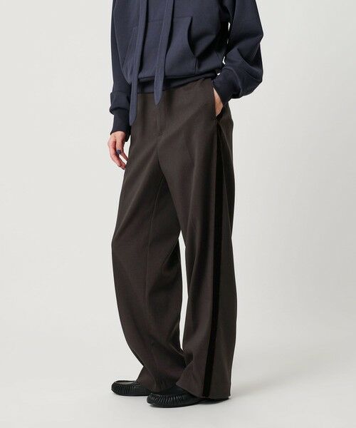 BEAUTY & YOUTH UNITED ARROWS/ビューティー&ユース ユナイテッドアローズ ポリエステルブレンド サイドベロアパンツ DK. BROWN M
