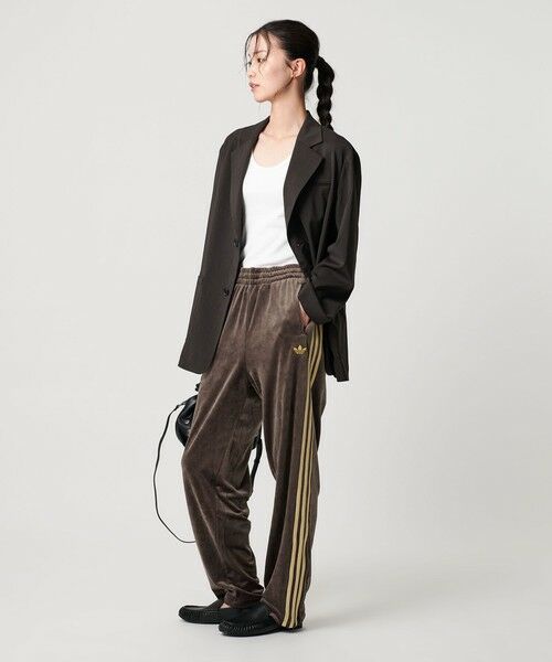 BEAUTY & YOUTH UNITED ARROWS/ビューティー&ユース ユナイテッドアローズ <adidas Originals>ファイヤーバード ベロアトラックパンツ DK. BROWN XS BEAUTY & YOUTH UNITED ARROWS/ビューティー&ユース ユナイテッドアローズ <adidas Originals>ファイヤーバード ベロアトラックパンツ DK. BROWN XS