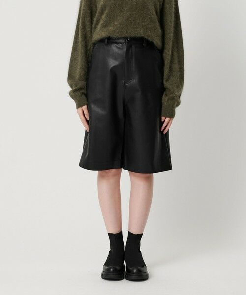 BEAUTY&YOUTH UNITED ARROWS / ビューティー&ユース ユナイテッドアローズ ショート・ハーフ・半端丈パンツ | レザーライク ハーフパンツ | 詳細5