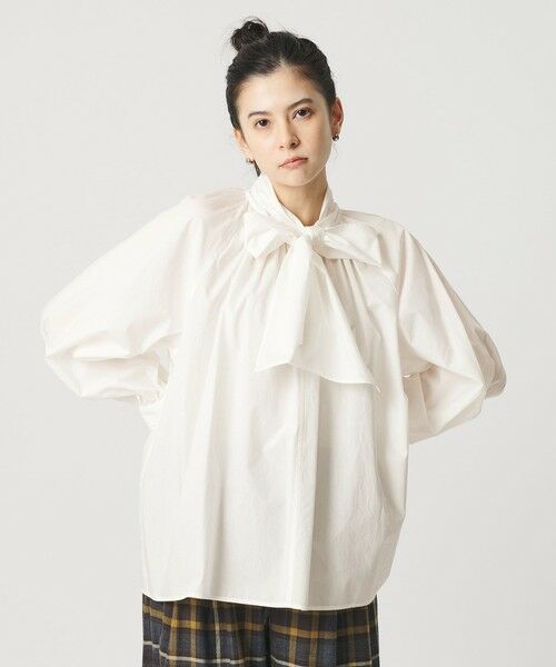 ユナイテッドアローズ UNITED ARROWS ストライプ リボン ブラウス ユナイテッドアローズ UNITED ARROWS ストライプ リボン ブラウス