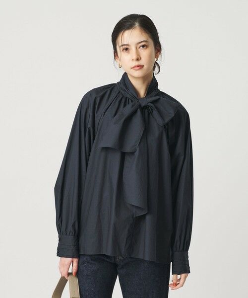 BEAUTY&YOUTH UNITED ARROWS / ビューティー&ユース ユナイテッドアローズ シャツ・ブラウス | コットン ソリッド&ストライプ ボウタイブラウス | 詳細9