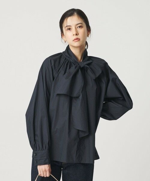 BEAUTY&YOUTH UNITED ARROWS / ビューティー&ユース ユナイテッドアローズ シャツ・ブラウス | コットン ソリッド&ストライプ ボウタイブラウス | 詳細11