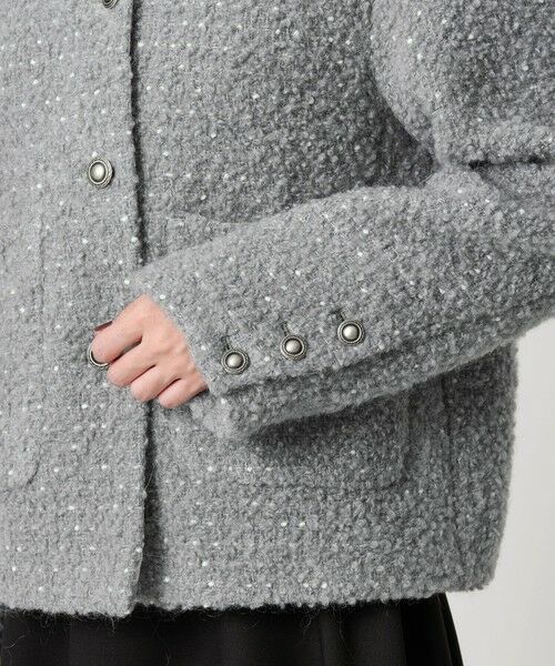 BEAUTY&YOUTH UNITED ARROWS / ビューティー&ユース ユナイテッドアローズ ノーカラージャケット | ドットジャガード ノーカラージャケット | 詳細9