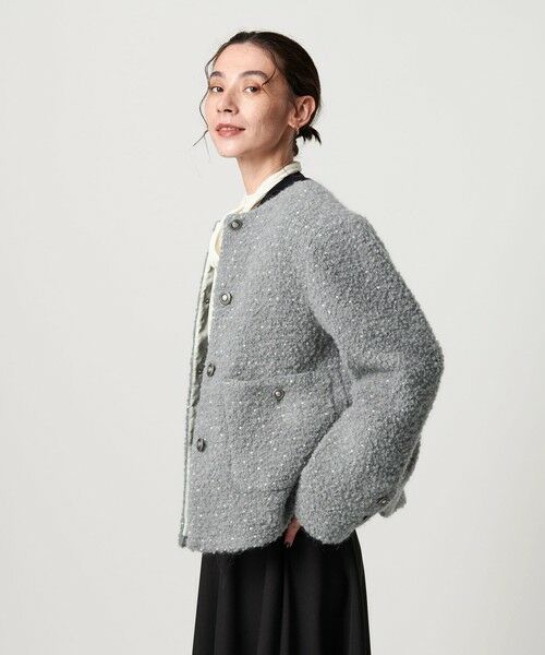 BEAUTY&YOUTH UNITED ARROWS / ビューティー&ユース ユナイテッドアローズ ノーカラージャケット | ドットジャガード ノーカラージャケット | 詳細2