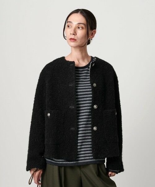 BEAUTY&YOUTH UNITED ARROWS / ビューティー&ユース ユナイテッドアローズ ノーカラージャケット | ドットジャガード ノーカラージャケット | 詳細17