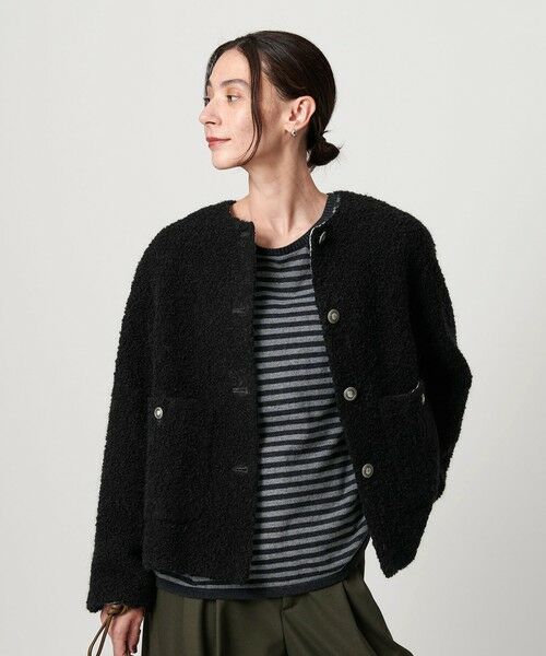 BEAUTY&YOUTH UNITED ARROWS / ビューティー&ユース ユナイテッドアローズ ノーカラージャケット | ドットジャガード ノーカラージャケット | 詳細18