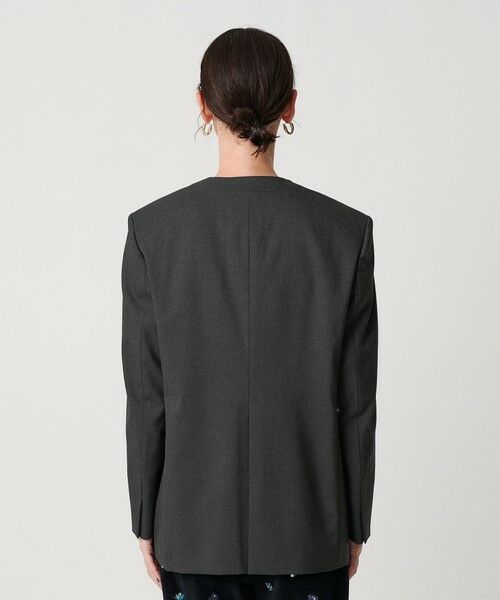 BEAUTY&YOUTH UNITED ARROWS / ビューティー&ユース ユナイテッドアローズ ノーカラージャケット | ポリエステルレーヨン ノーカラー1ボタンジャケット | 詳細7