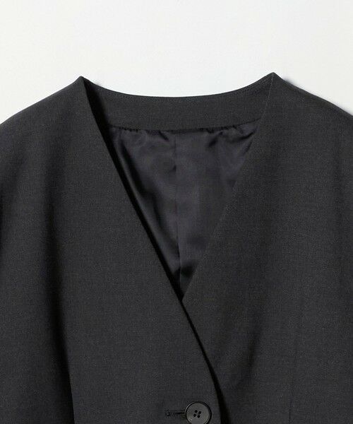 BEAUTY&YOUTH UNITED ARROWS / ビューティー&ユース ユナイテッドアローズ ノーカラージャケット | ポリエステルレーヨン ノーカラー1ボタンジャケット | 詳細10