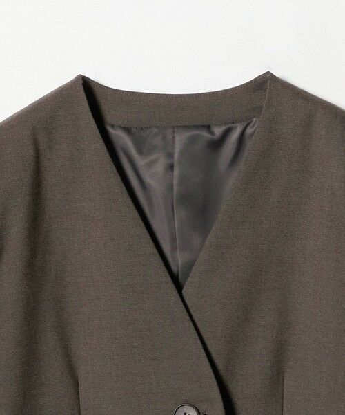 BEAUTY&YOUTH UNITED ARROWS / ビューティー&ユース ユナイテッドアローズ ノーカラージャケット | ポリエステルレーヨン ノーカラー1ボタンジャケット | 詳細20