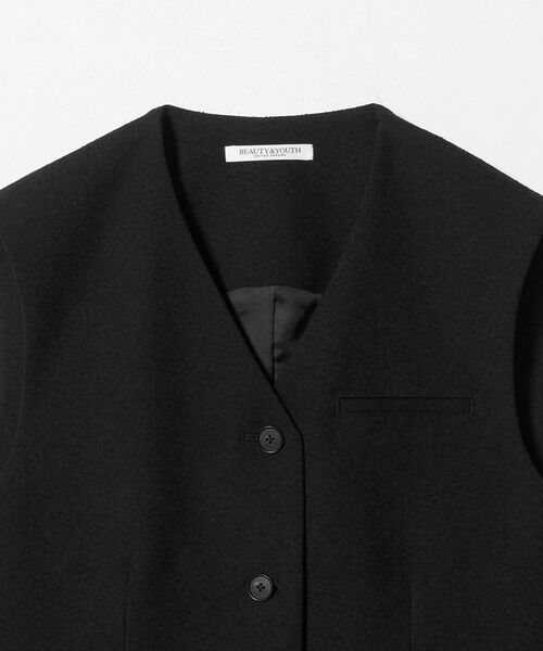 BEAUTY&YOUTH UNITED ARROWS / ビューティー&ユース ユナイテッドアローズ ベスト | ポリエステル ツイードライクベスト | 詳細6
