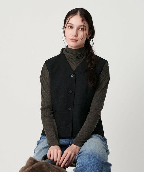 BEAUTY&YOUTH UNITED ARROWS / ビューティー&ユース ユナイテッドアローズ ベスト | ポリエステル ツイードライクベスト | 詳細2
