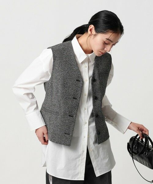 BEAUTY&YOUTH UNITED ARROWS / ビューティー&ユース ユナイテッドアローズ ベスト | ポリエステル ツイードライクベスト | 詳細9