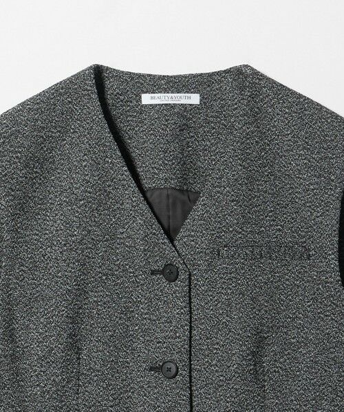 BEAUTY&YOUTH UNITED ARROWS / ビューティー&ユース ユナイテッドアローズ ベスト | ポリエステル ツイードライクベスト | 詳細17