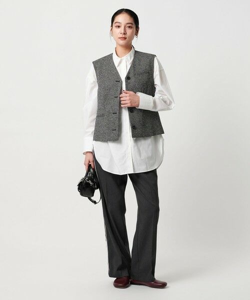 BEAUTY&YOUTH UNITED ARROWS / ビューティー&ユース ユナイテッドアローズ ベスト | ポリエステル ツイードライクベスト | 詳細10