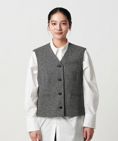 BEAUTY&YOUTH UNITED ARROWS / ビューティー&ユース ユナイテッドアローズ ベスト | ポリエステル ツイードライクベスト | 詳細12