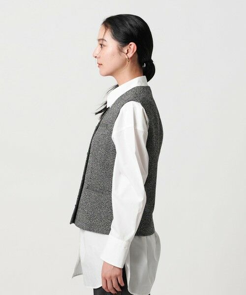 BEAUTY&YOUTH UNITED ARROWS / ビューティー&ユース ユナイテッドアローズ ベスト | ポリエステル ツイードライクベスト | 詳細13