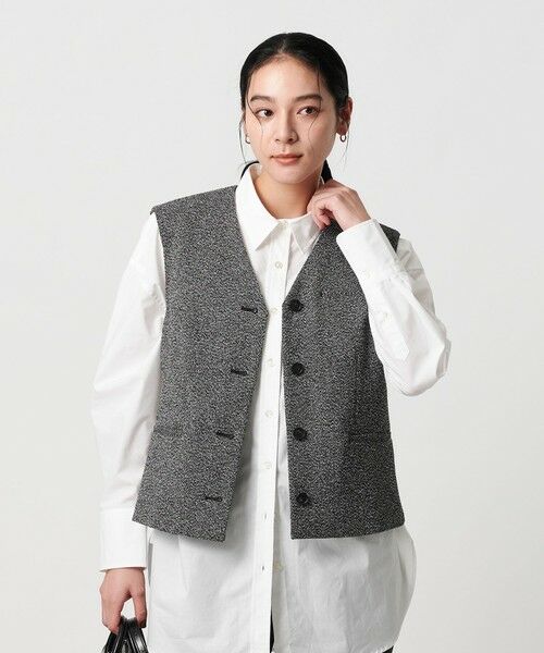 BEAUTY & YOUTH UNITED ARROWS/ビューティー&ユース ユナイテッドアローズ ポリエステル ツイードライクベスト DK. GRAY FREE BEAUTY & YOUTH UNITED ARROWS/ビューティー&ユース ユナイテッドアローズ ポリエステル ツイードライクベスト DK. GRAY FREE