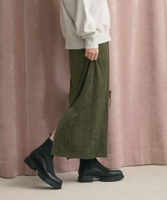 BEAUTY&YOUTH UNITED ARROWS / ビューティー&ユース ユナイテッドアローズ ロング・マキシ丈スカート | ベロアプリーツ タイトスカート ウォッシャブル