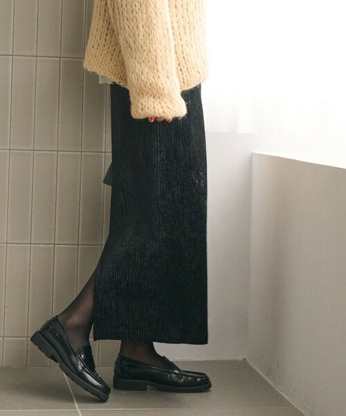 BEAUTY&YOUTH UNITED ARROWS / ビューティー&ユース ユナイテッドアローズ ロング・マキシ丈スカート | ベロアプリーツ タイトスカート ウォッシャブル | 詳細1