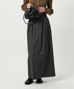 BEAUTY&YOUTH UNITED ARROWS / ビューティー&ユース ユナイテッドアローズ ロング・マキシ丈スカート | 毛ブレンド ストライプ タックロングスカート  防シワ ウォッシャブル