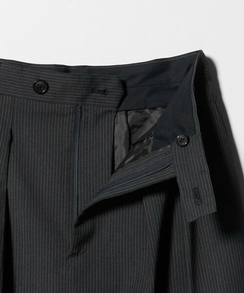BEAUTY&YOUTH UNITED ARROWS / ビューティー&ユース ユナイテッドアローズ ロング・マキシ丈スカート | 毛ブレンド ストライプ タックロングスカート  防シワ ウォッシャブル | 詳細12